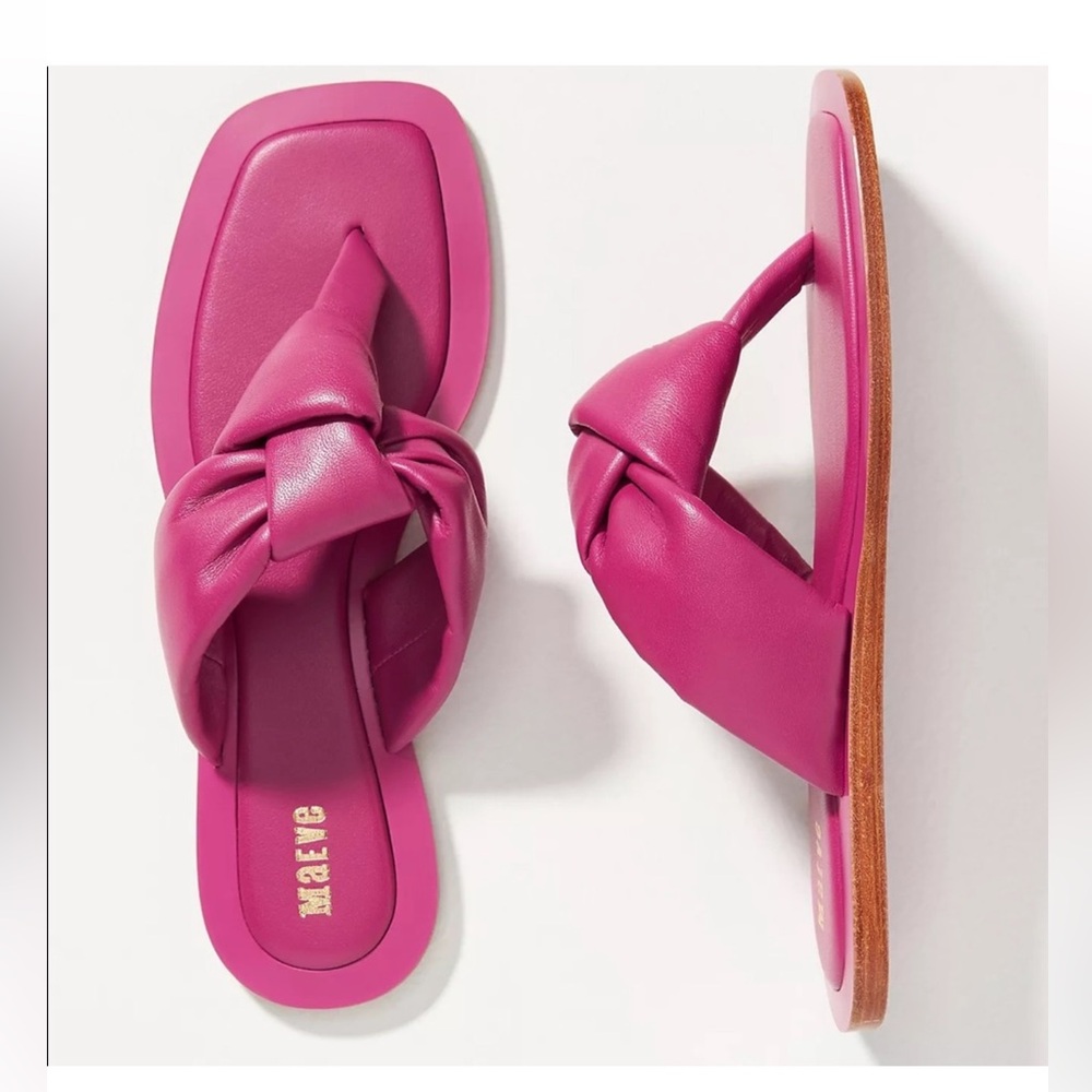 Anthropologie Maeve Puffy Knotted Sandals